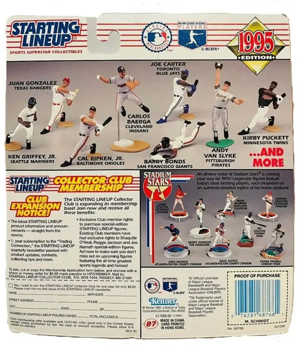 NEW Vintage 1995 Kenner Starting Lineup MIKE SCHMIDT HOF Philadelphia Phillies